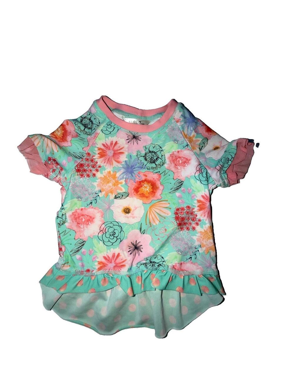 Matilda Jane Girls Adventure Begins Riding The Waves Swim Top Sz 4